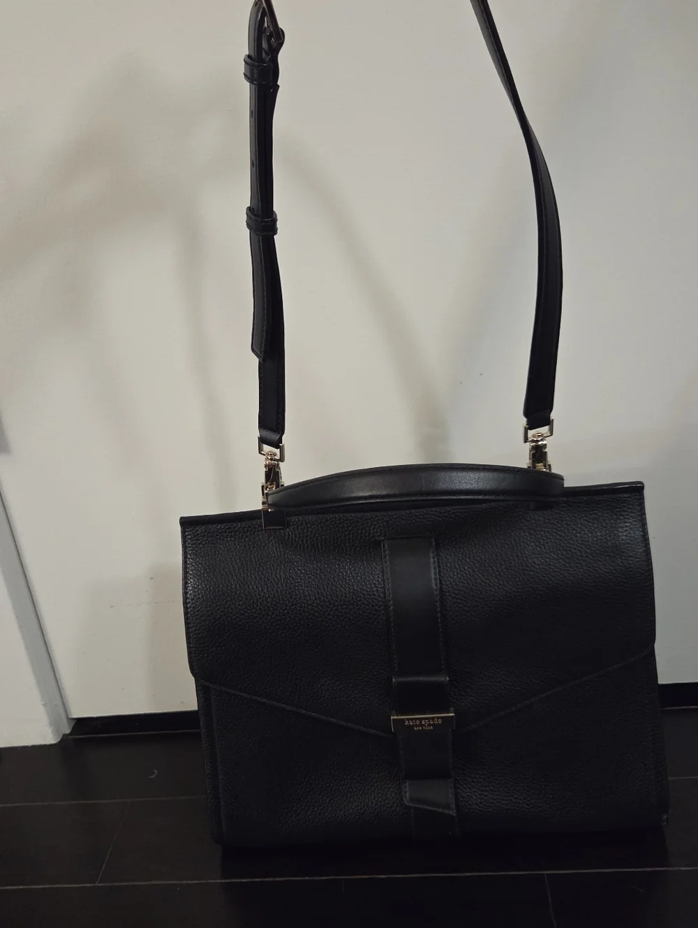Kate Spade Black Rosaline Bow Top Handle Bag